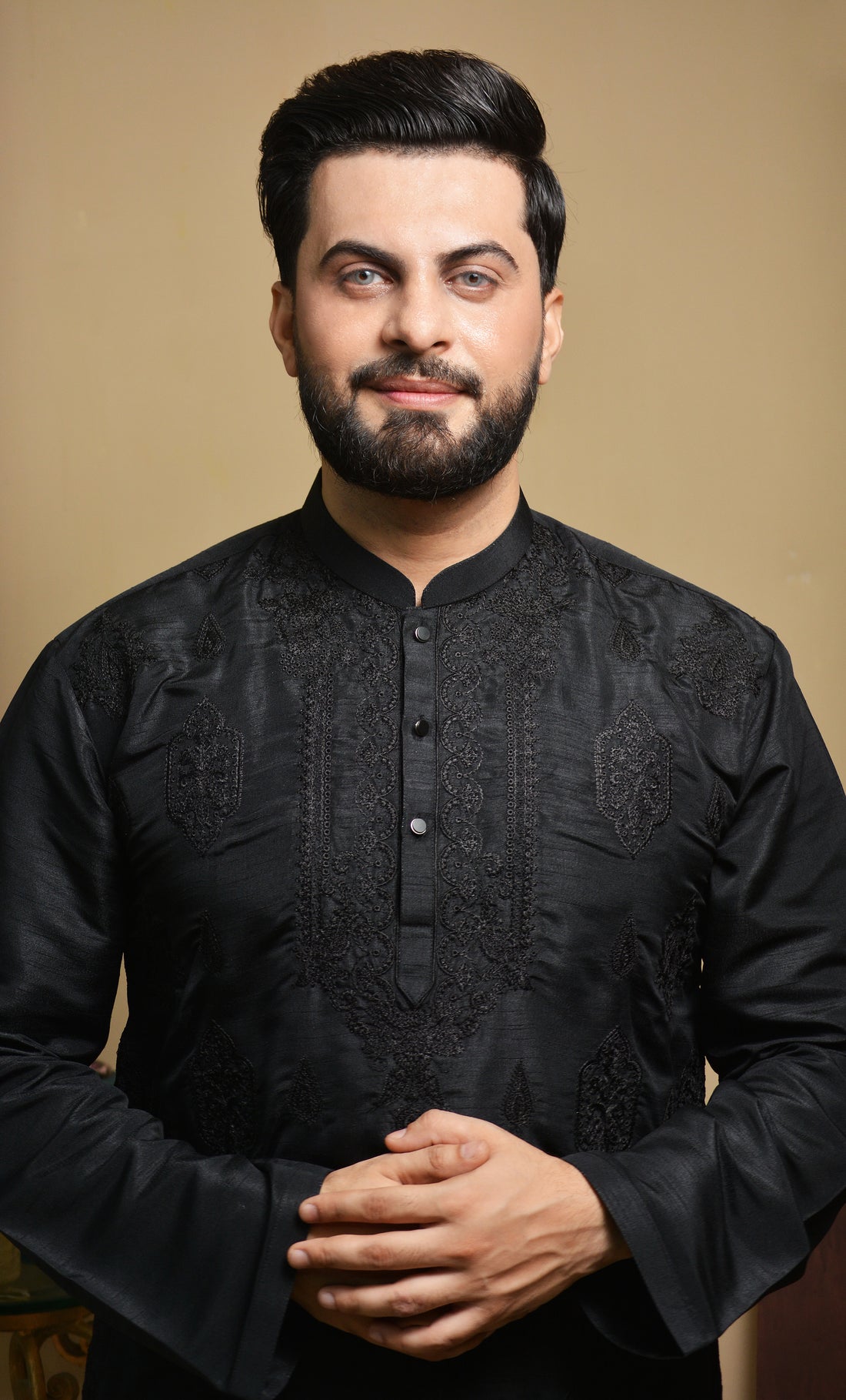 Classic Black Embroidered Kurta Set