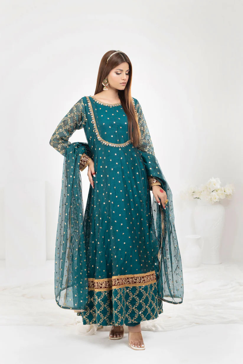 Roshni-Dark Sea Green -- Ayesha's Couture