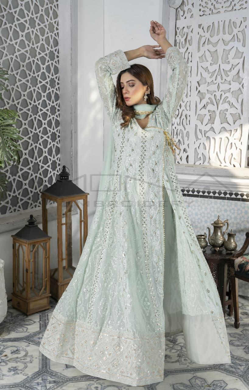 Melanie - Mint Green -- Mona Embroidery