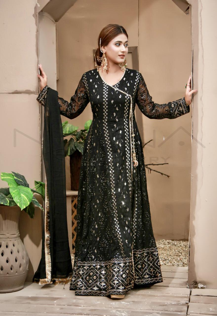 Melanie - Black -- Mona Embroidery