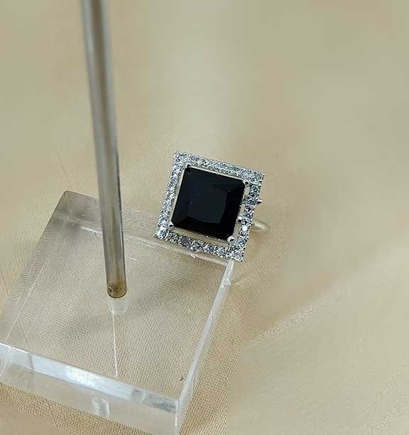 AD Zircon Ring Black S