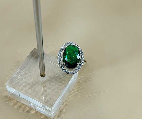 AD Zircon Ring Green